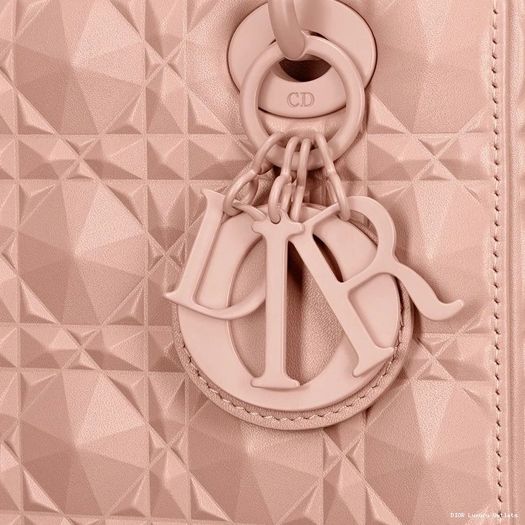 Cheap ABCDior Cannage My Ultramatte Calfskin Pink Diamond Bag Lady with Dior Motif 0817 Luxury